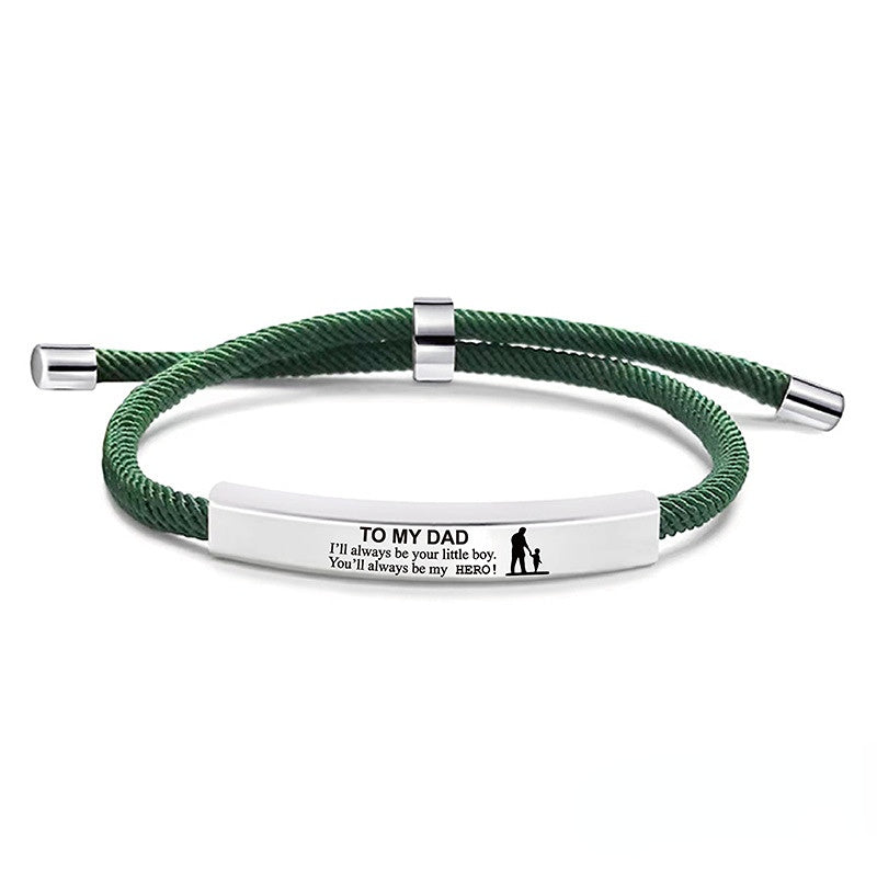 Venta al por mayor Pulsera de acero inoxidable para el día del padre.